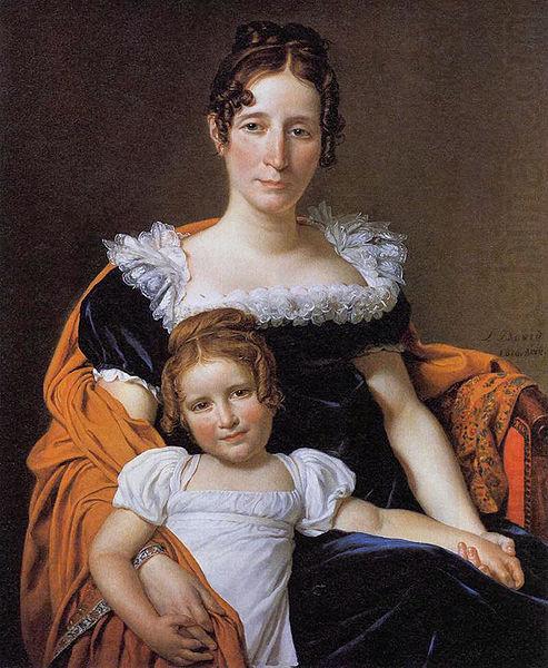 Jacques-Louis David Portrait of the Countess Vilain XIIII and her Daughter Louise china oil painting image